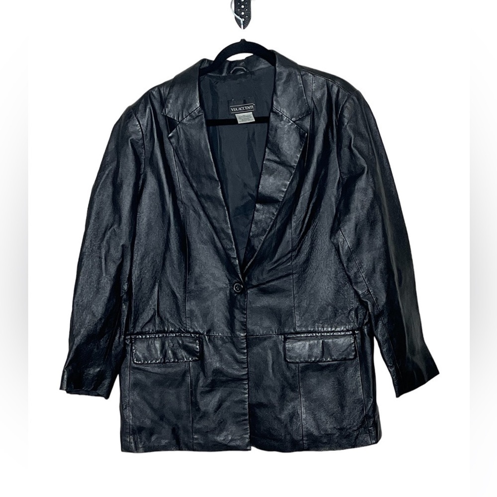 Via Accenti Bo Lined Leather Jacket